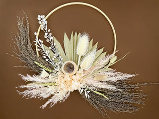 Neutral Dried Flowers Wreath