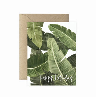 Banana Leaf Happy Birthday Greeting Card