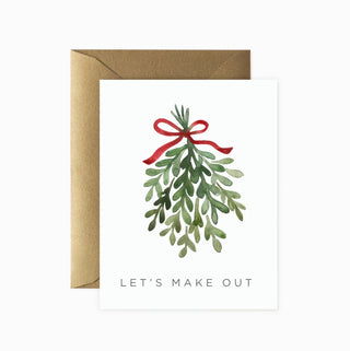 Let'S Make Out Greeting Card | Funny Holiday Card