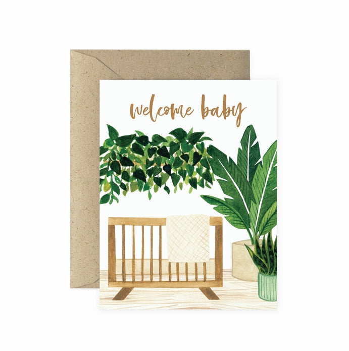 Welcome Baby Nursery Greeting Card | Baby Card – RUDO PLANTS & HOME