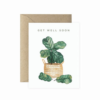 Get Well Soon Fiddle Leaf Fig Greeting Card